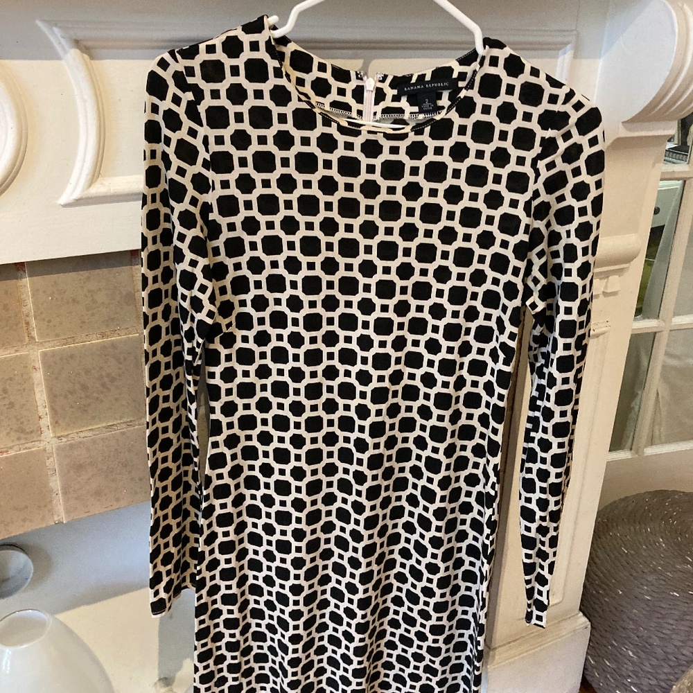 Banana Republic long sleeve dress fabric 60% silk 40% cotton